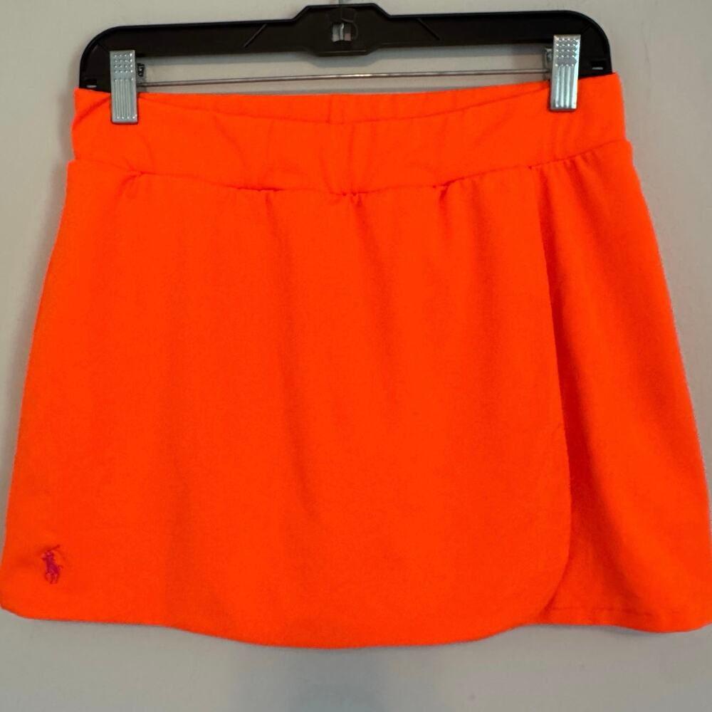 Ralph Lauren woman’s skort size Medium neon Orange with pink Logo